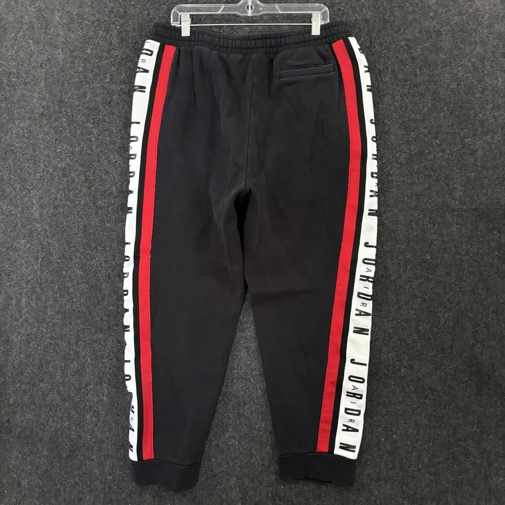 Jordan Joggers Men's XL Black Fleece Sweatpants Side Stripe Nike BQ5664-010